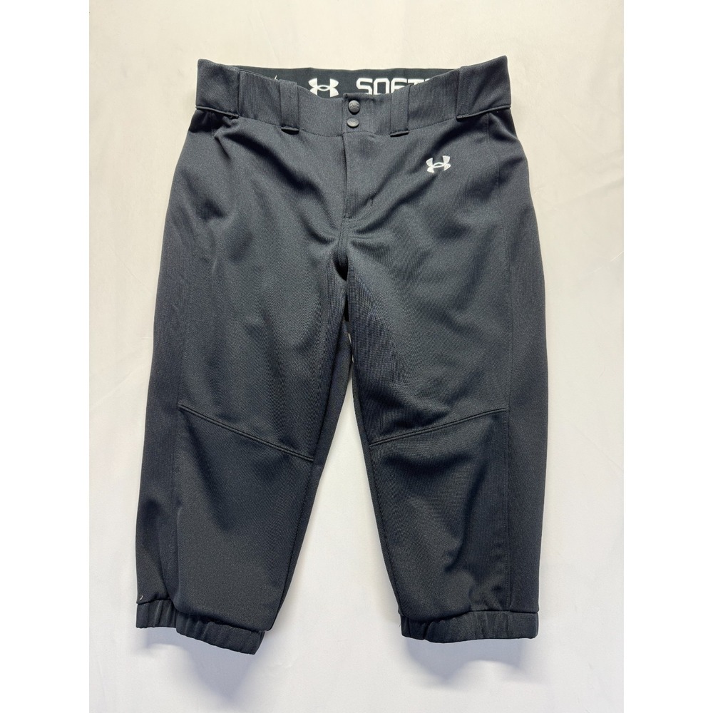 Under‎ Armour Utility Softball Baseball Pants Women Large Black Moisture Wicking